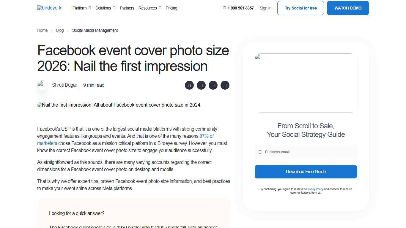 Guide to Facebook event cover photo size in 2026 Birdeye