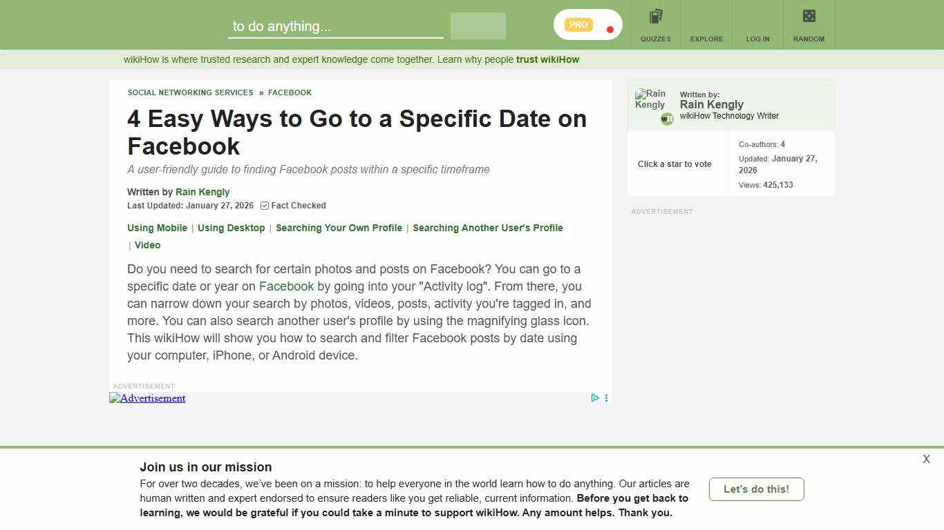 How to Jump to a Year on Facebook: Mobile and Desktop